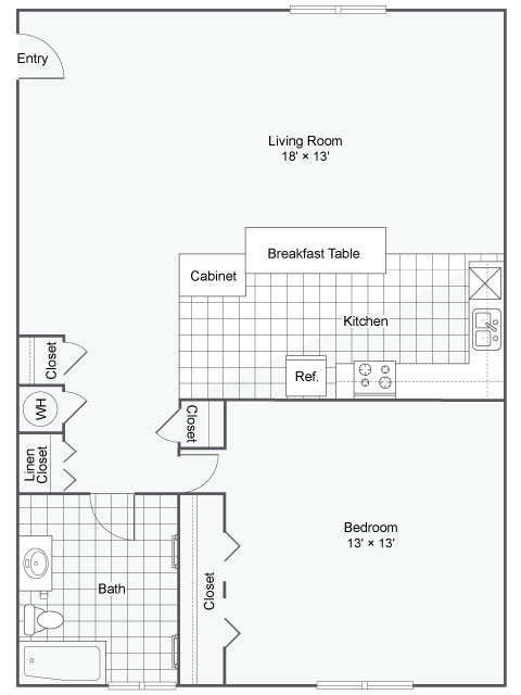 1BR/1BA - Tribeca Apartments