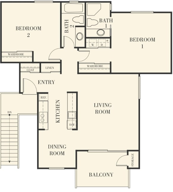 2BR/2BA - Villas Willow Glen