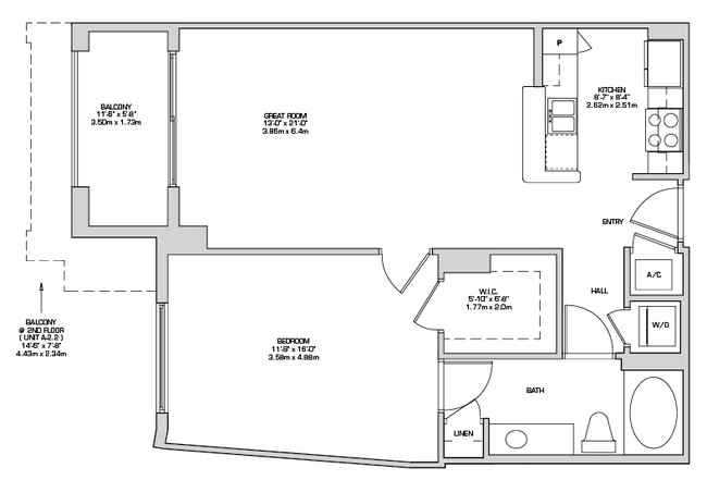 1BR/1BA - City Place South Tower