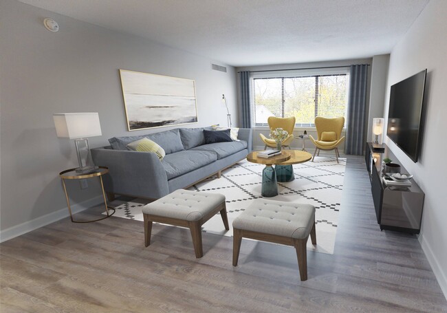 Expansive living room with oversized windows - Alister Arlington Ridge