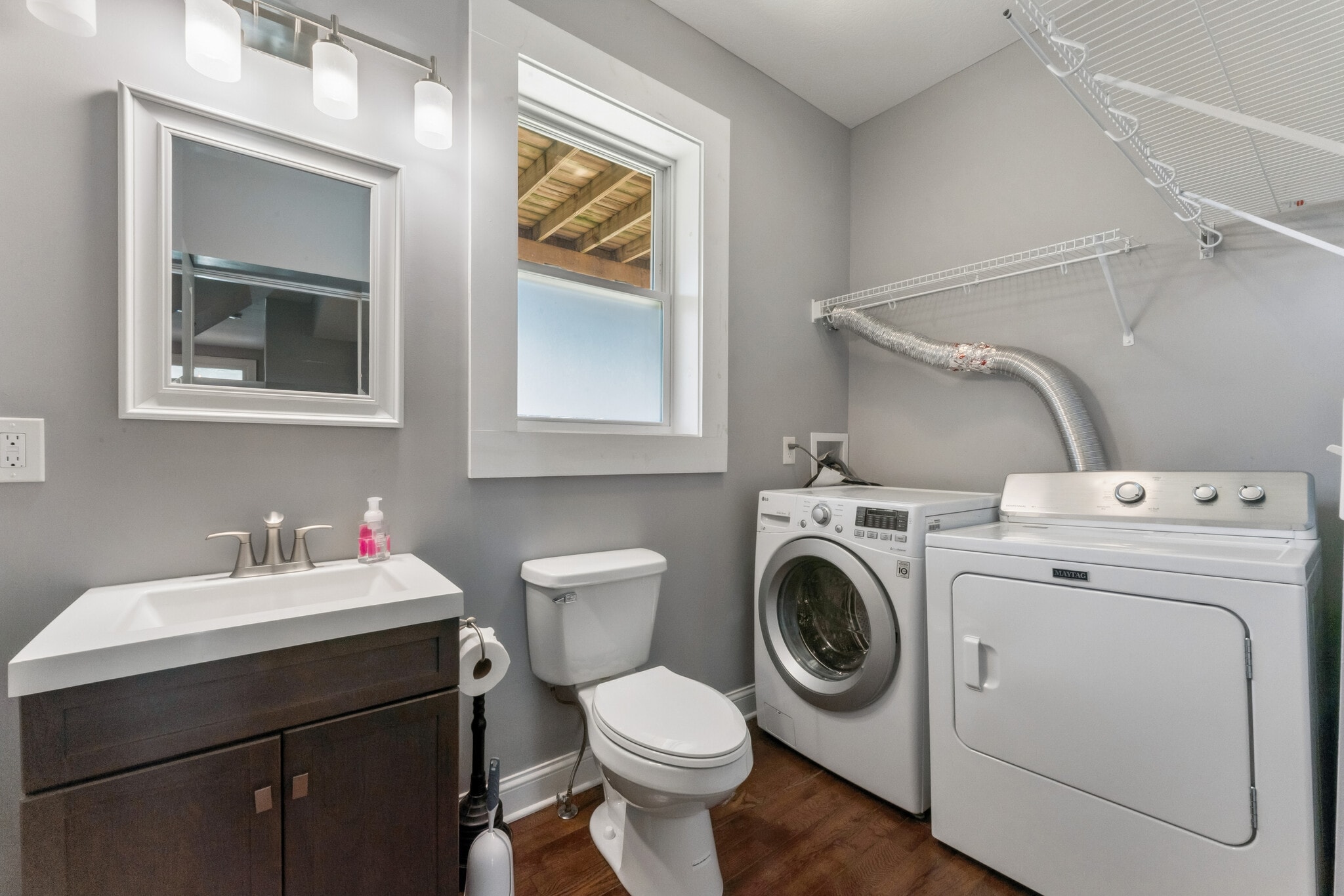 first floor half-bath with laundry - 382 Morrison Ave