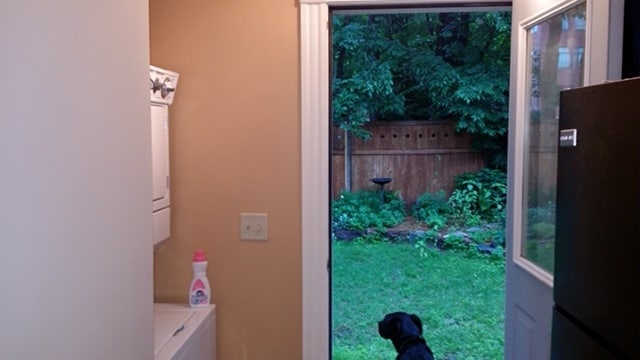 Back door opens to garden yard - 58 Maple St