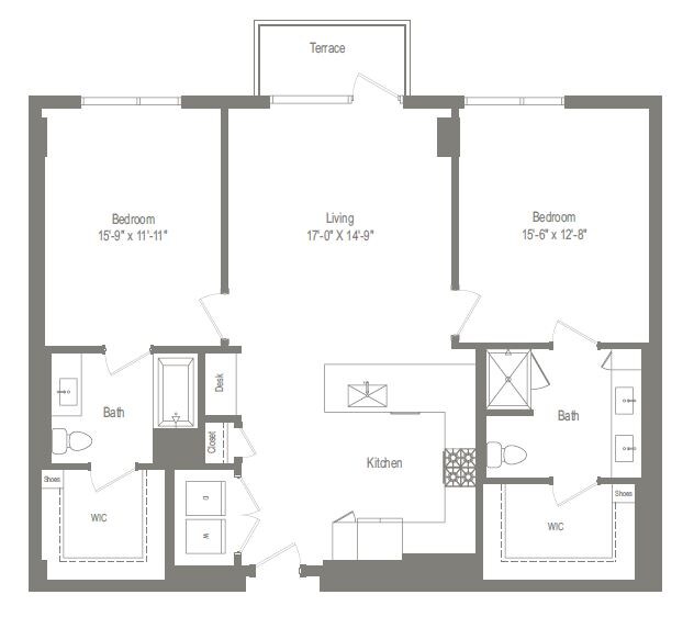 Floorplan - 1000 Speer by Windsor