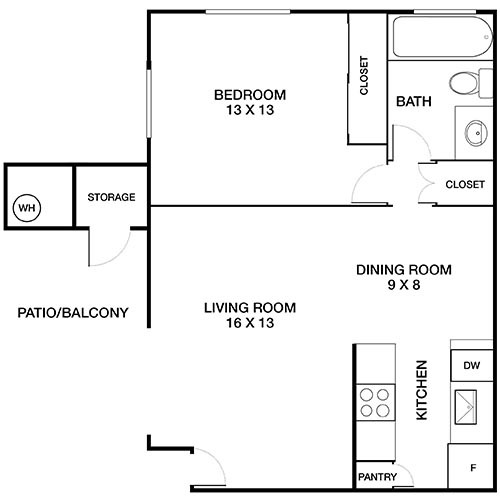 Floorplan - Hidden Cove Apartments