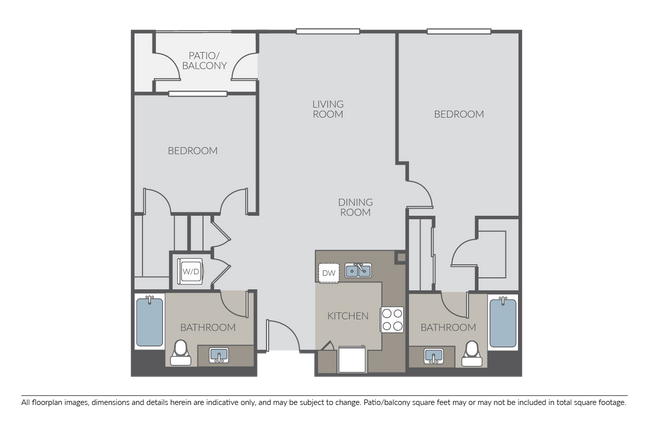 2 Bed 2 Bath A - Silver