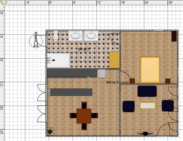 2D floor plan - 5541 Shirley Ave