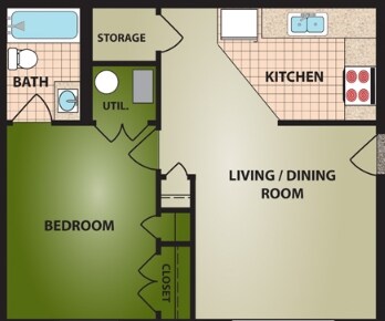1BR/1BA - Bracken Creek