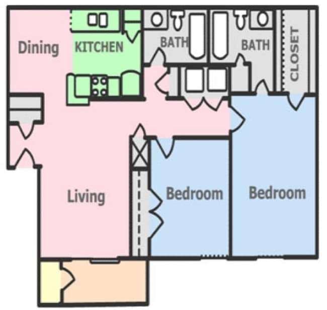 2BR/2BA - Thorntree