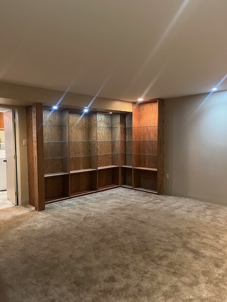 Basement with display shelves - 5534 Rinker Cir