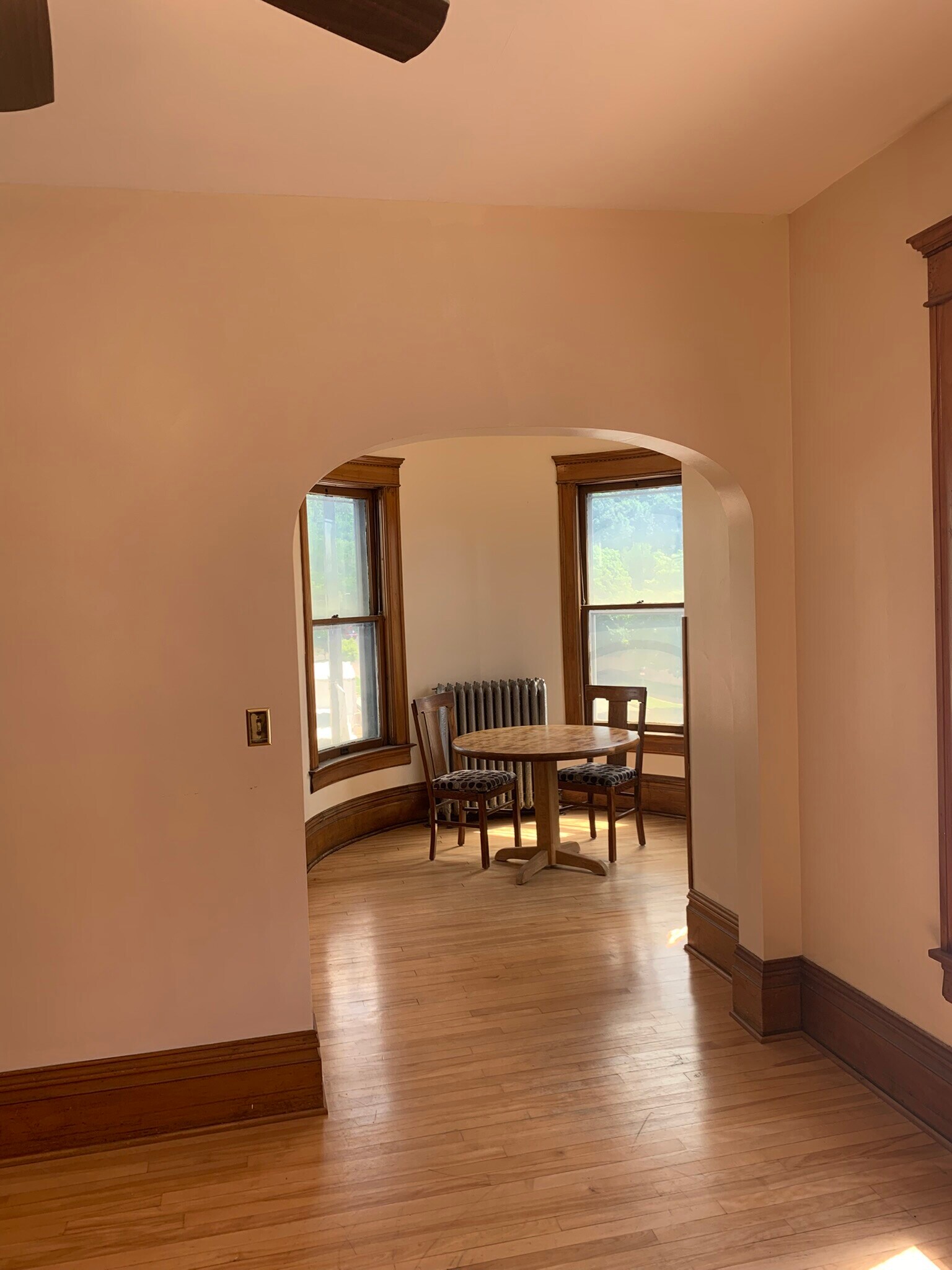 Living room looking into Tower Room - 618 S Farwell St
