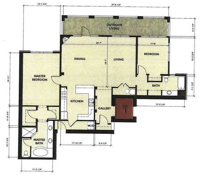 2BR/2BA - The Overlook at Westover Hills