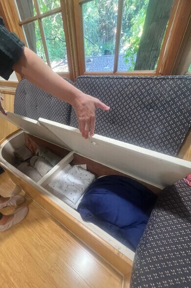 Storage under window seats - 8420 Lookout Mountain Ave