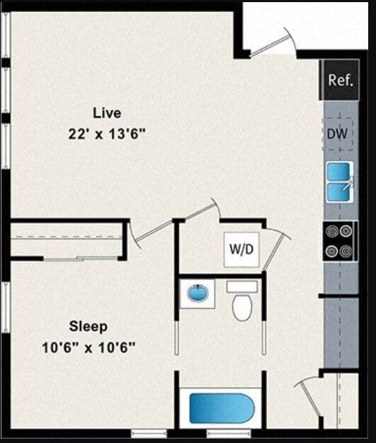 Floorplan - The Belmont by Reside Flats