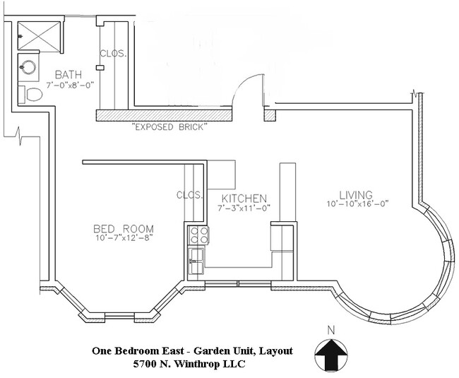 Floorplan - 5700 N Winthrop Ave