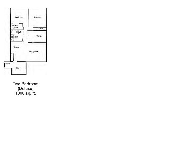 2BR/1BA - Hillcrest Place Apartments