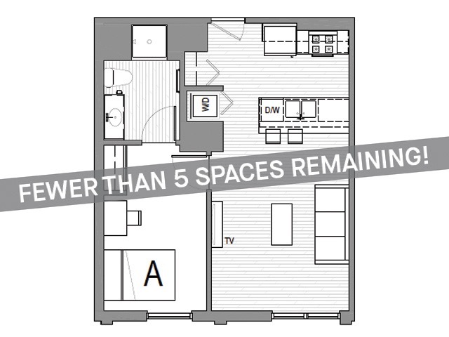 1x1 A - Fewer than 5 Spaces Remaining! - Student | Rise at Riverfront Crossings