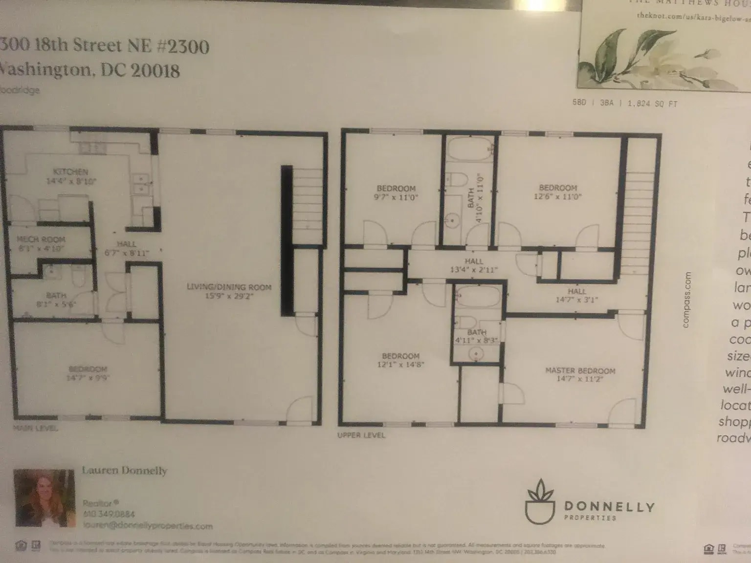 All 4 available bedrooms are on the 2nd floor - 2300 18th St NE