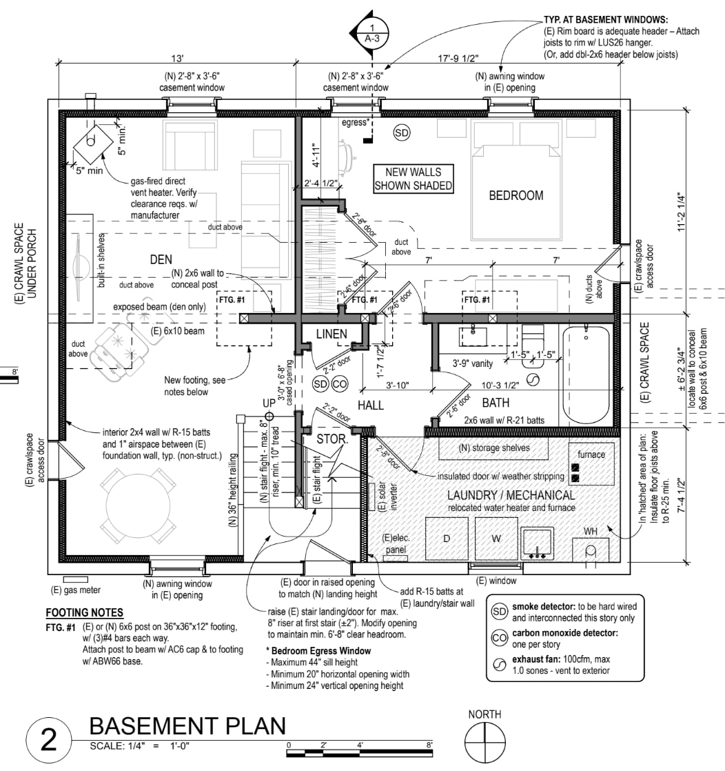 Basement floor plan - 4054 NE Rodney Ave