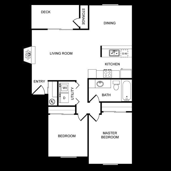 2BR/1BA - Parkwood Apartments
