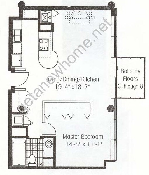 1BR/1BA - Metropolitan Place
