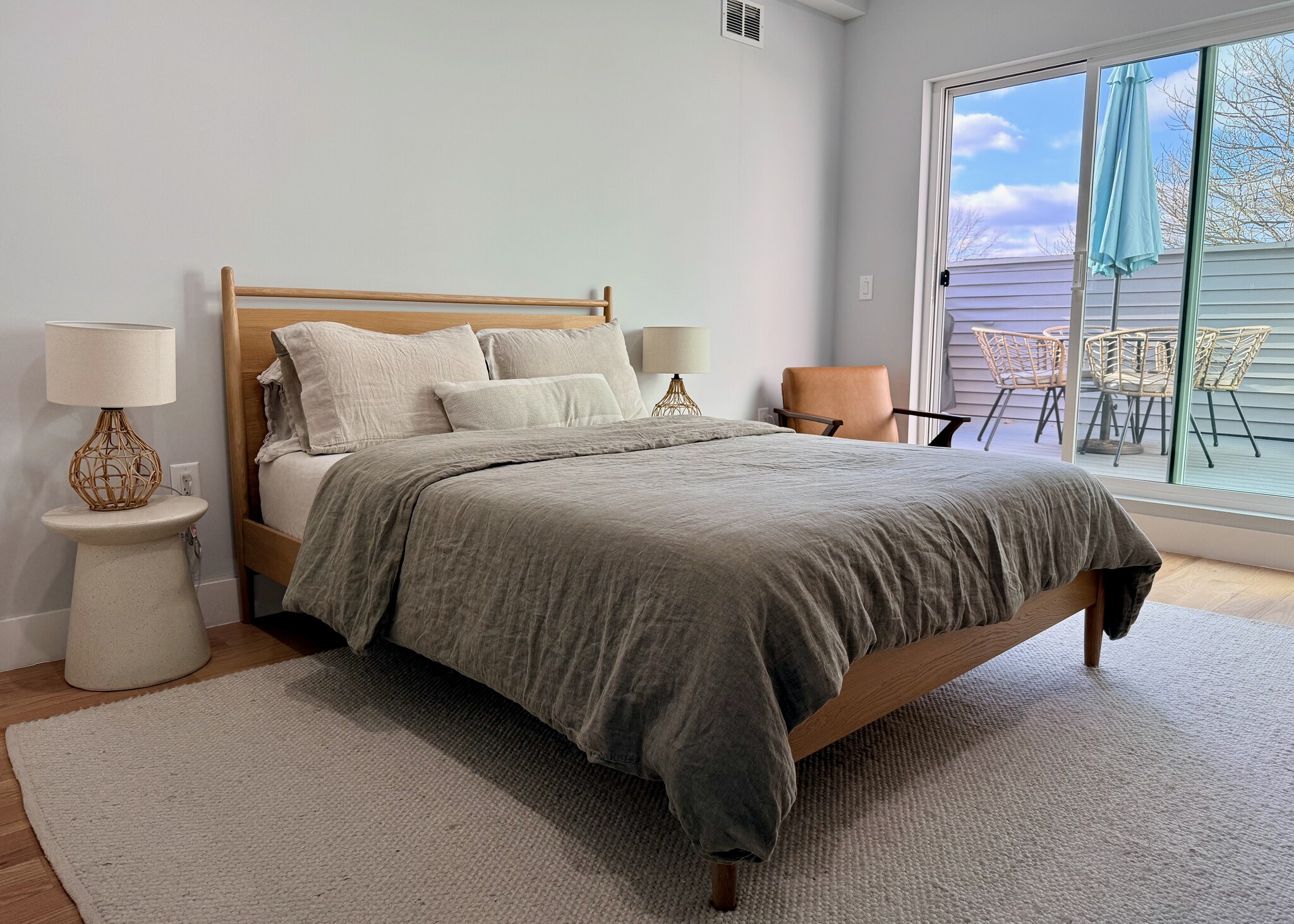 Luxurious Primary Bedroom with Direct Access to Private Roof Deck - 443 Bergen Ave