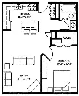 Floorplan - Hoff Mall and Hoff Apartments