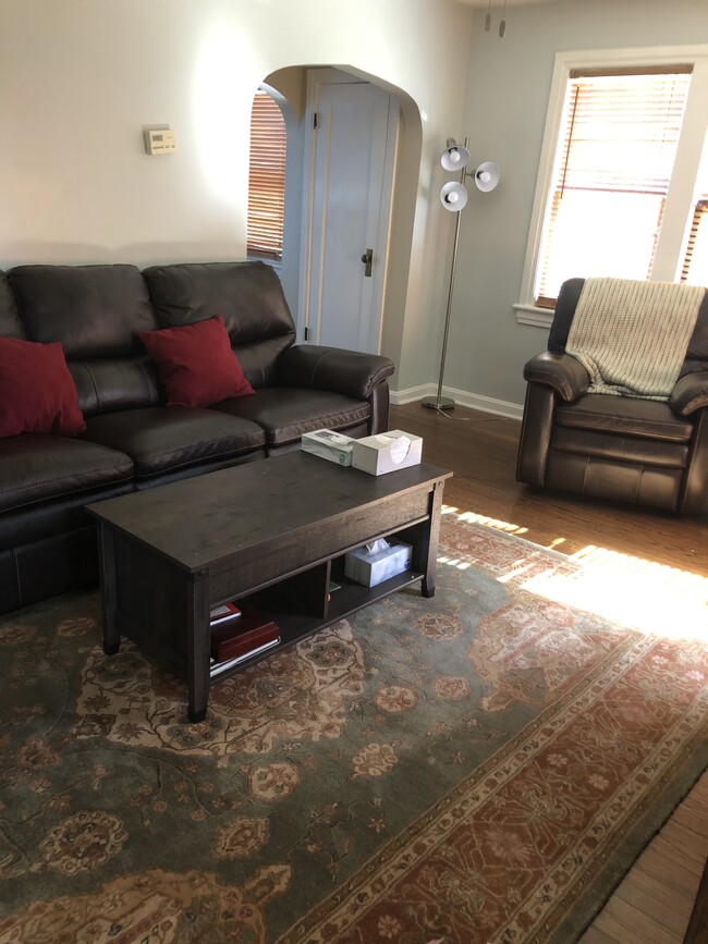 Living room with wood floors (not furnished) - 718 S Norman Ave