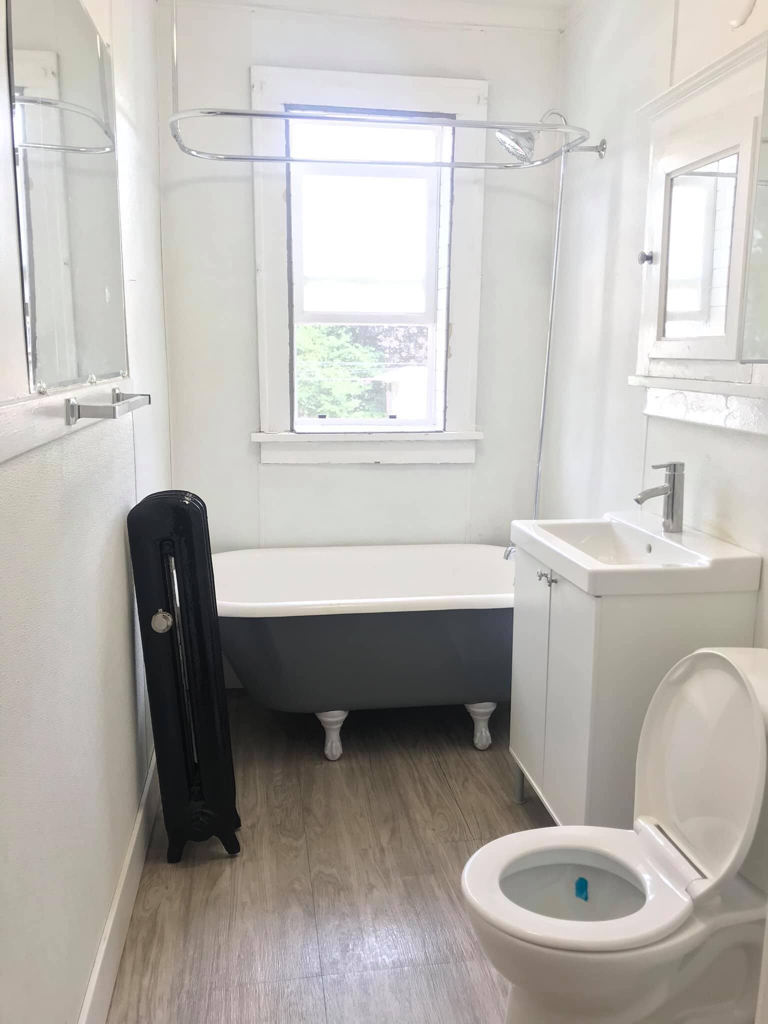 Bathroom with original clawfoot tub - 2917 S 31st Ave