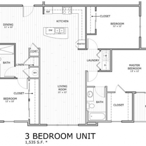 3 Bedroom - Coryell Commons