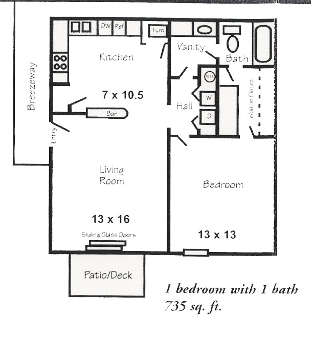 1BR/1BA - Ashley Manor Apartments