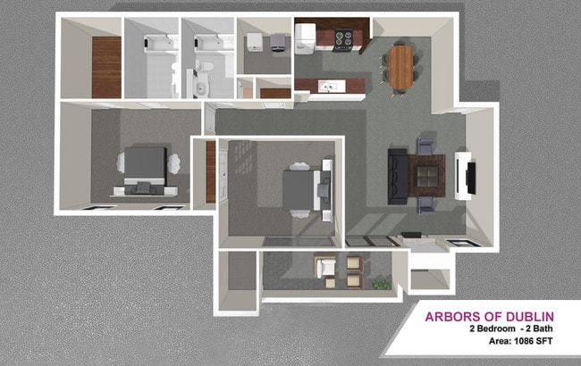 2 Bed - 2 Bath (The Cedar) - Arbors of Dublin