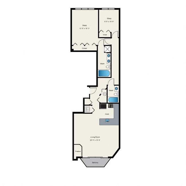 Floorplan - 1500 N Damen Apartments