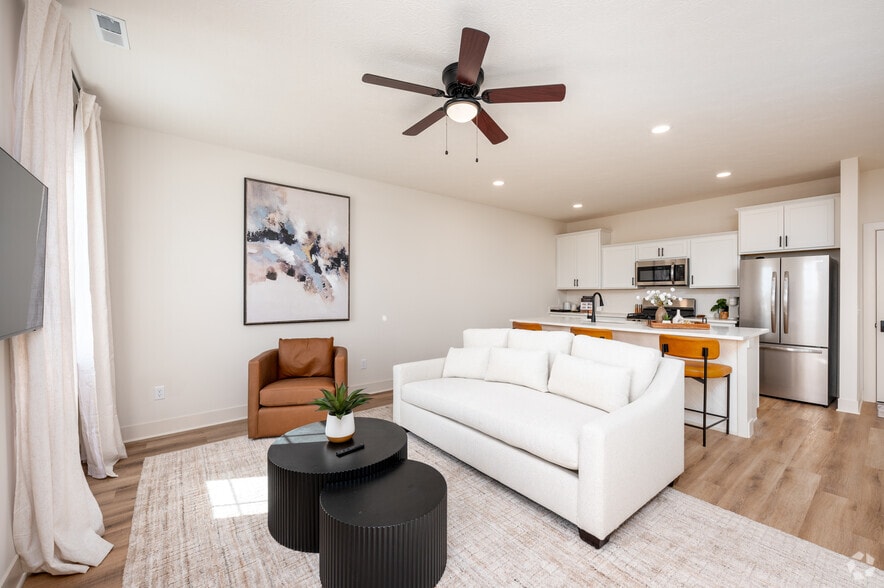 3BR, 2.5BA - 1,691SF - Living Room - West Heights Townhomes -BRAND NEW