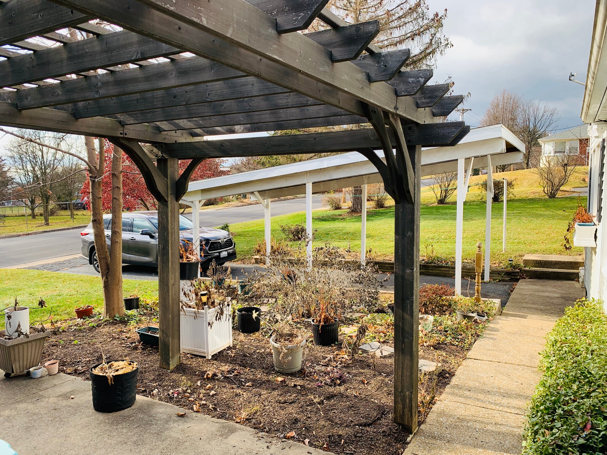 Pergola and driveway - 615 N Willow St