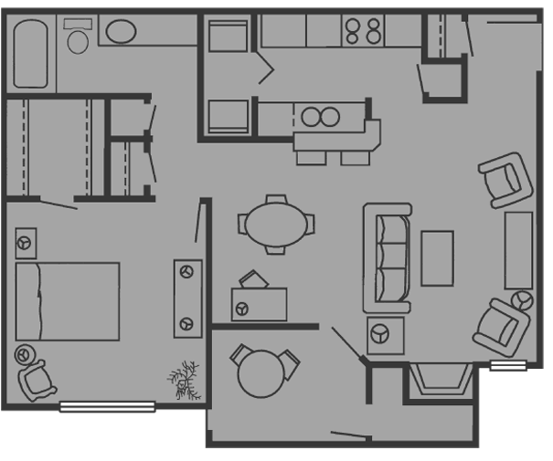 Floorplan - Preston Village Apartments