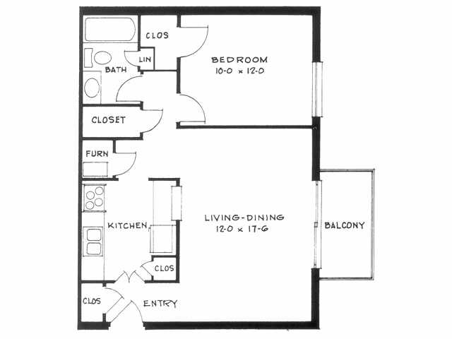 1 bed standard - West Hills Apartments
