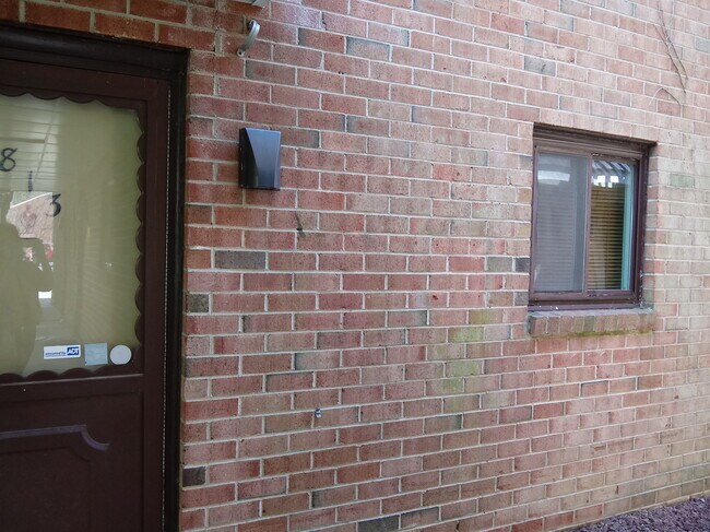Entry door showing kitchen window - 813 Meadow Woods Ln