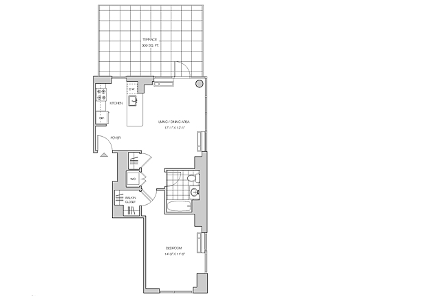 1BR/1BA Terrace- Residence P - The Maximilian