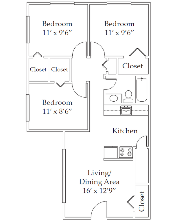 Floorplan - The Arts Apartments at Music Hall