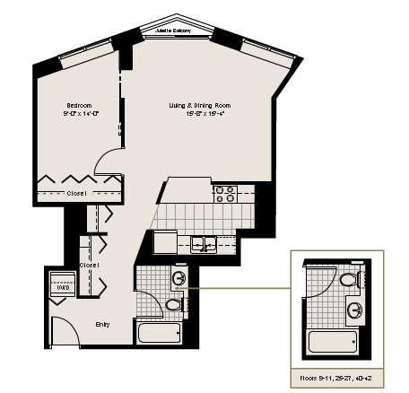 1BR/1BA - 400 N LaSalle St