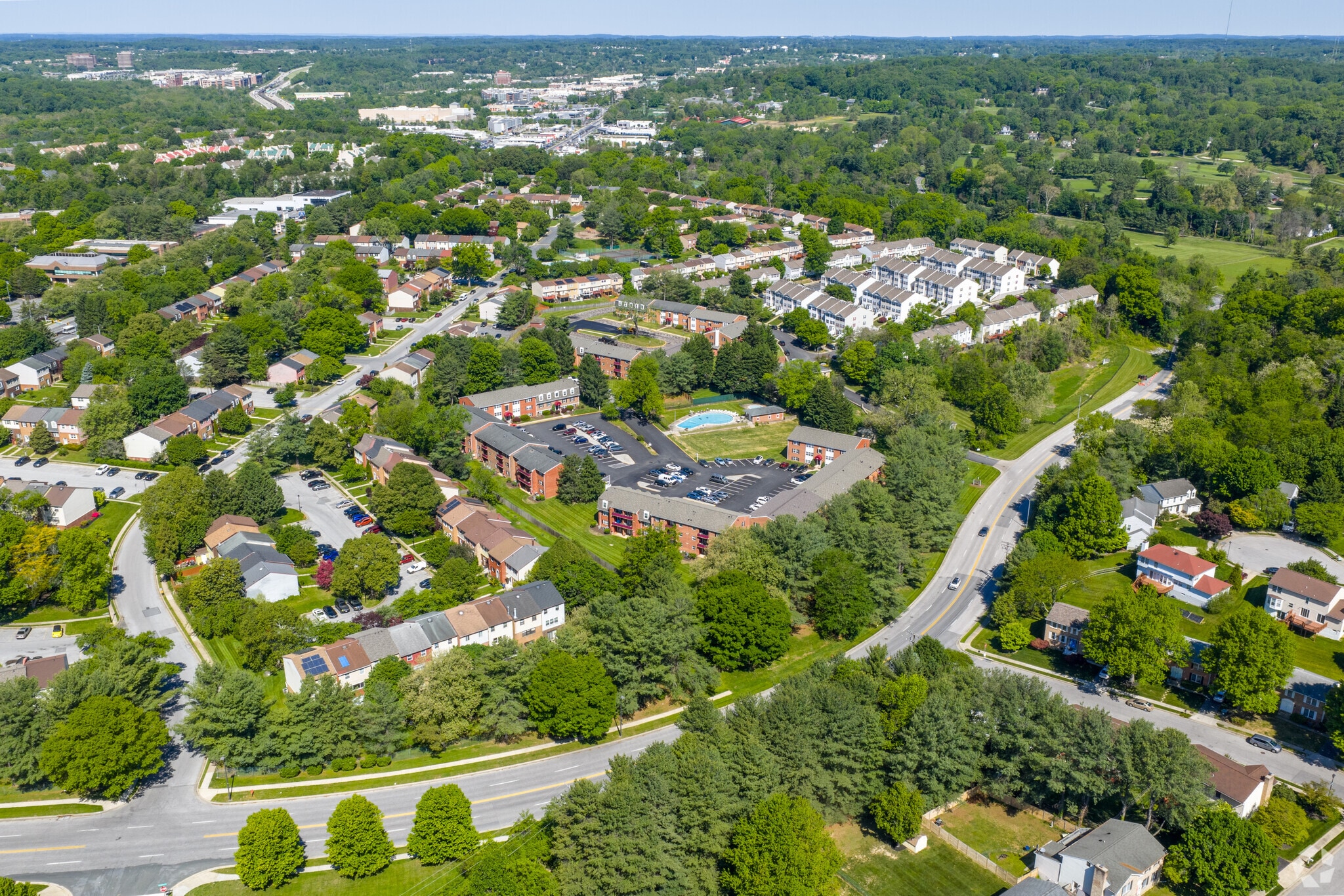 Aerial - Villages of Queen Anne Apartments