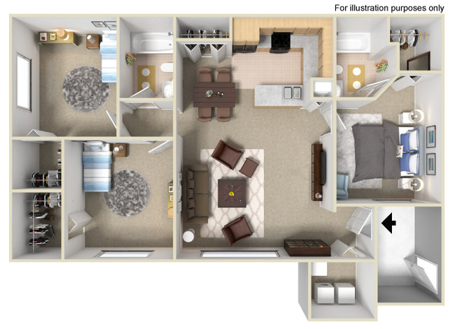 Floorplan - Mariner's Cove Apartments