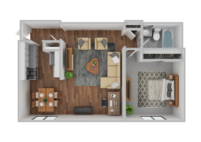 1 Bed Floorplan - Baltic Flatz