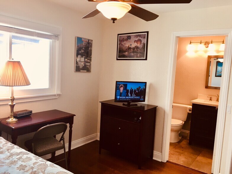 Medium size TV ON THE WALL - you get your own WiFi subscription - 1400 Pacific Coast Hwy