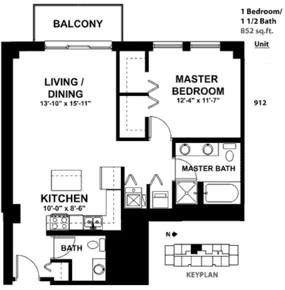 Floorplan - 1250 S Indiana Ave