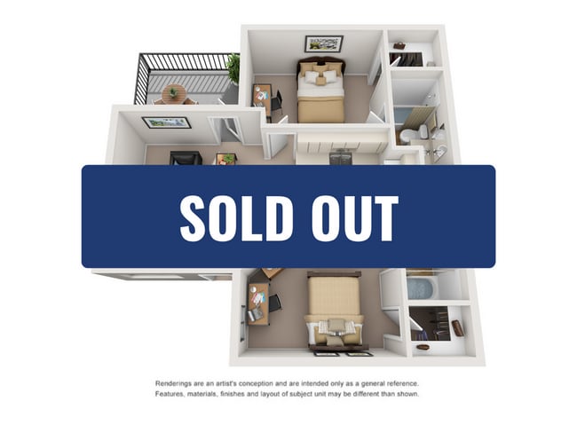 2 Bedroom | 2 Bathroom - Campus Crossings at University Heights
