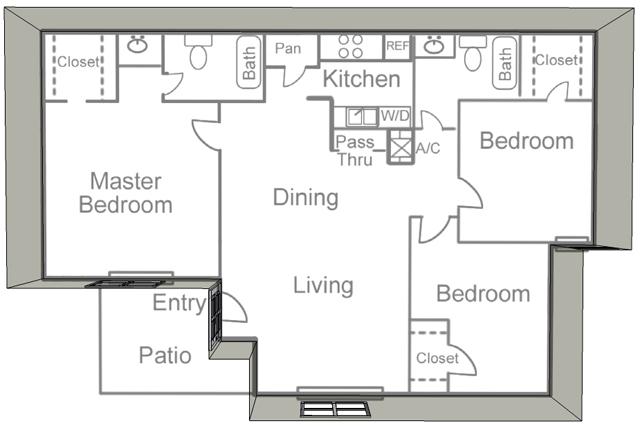 3BR/2BA - Cedar Point Apartments