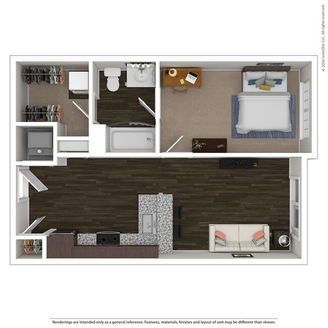 1x1-4th Floorplan - Overlook at Notre Dame