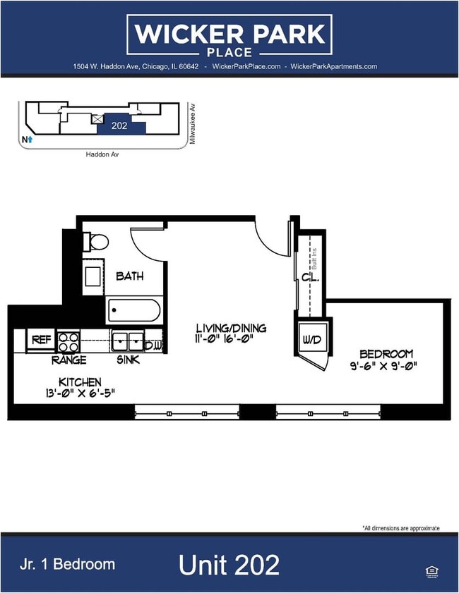 Building Photo - Brand New Jr 1 Bed in Wicker Park. 12' Cei...