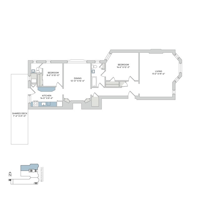 Floorplan - 5706-10 S. Blackstone Ave